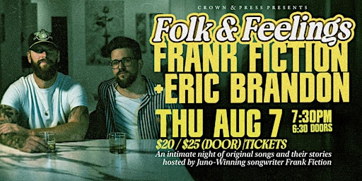 Folk & Feelings: Frank Fiction with Eric Brandon | Crown & Press — A Julia Veenstra Gallery and Café