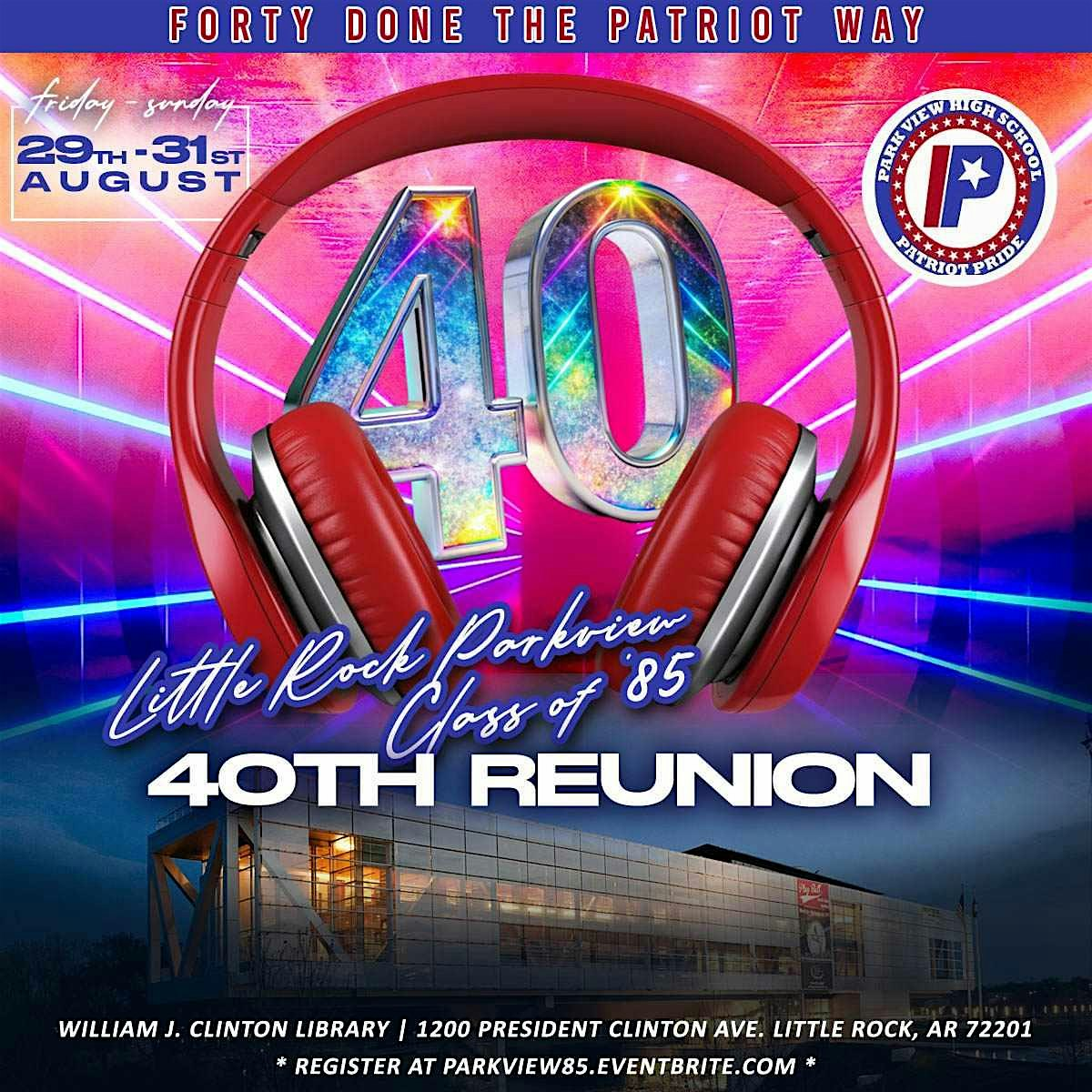 Little Rock Parkview Class of 85 40th Reunion - Labor Day Weekend | Aloft Little Rock West
