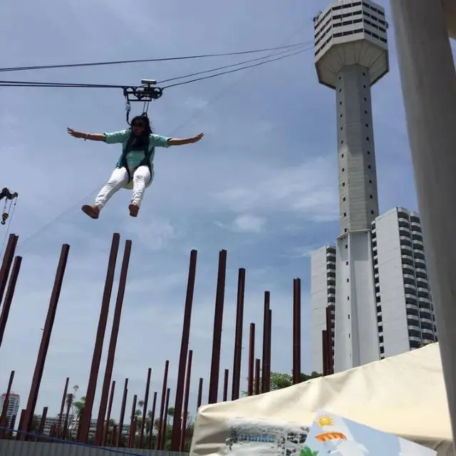 Experience on jumping off from the park tower