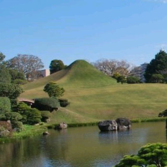 Beautifully landscaped Suizenji Jojuen Garden