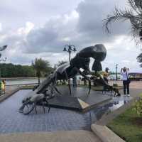 giant sculpture in Krabi Town 