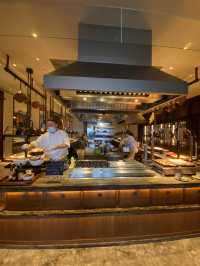 Eating in real Farmhouse break buffet cool env