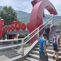 Earthquake memorial and ruins near Chengdu