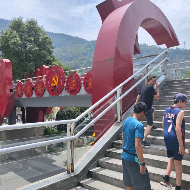 Earthquake memorial and ruins near Chengdu