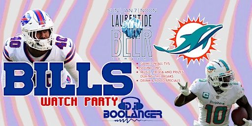 Bills vs Dolphins Watch Party at Laurentide Beer Company | Laurentide Beer Company, Maiden Lane, Penn Yan, NY, USA