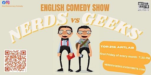 Nerds vs Geeks: an English Comedy Show | Galerie & Bar Tor218 Artlab