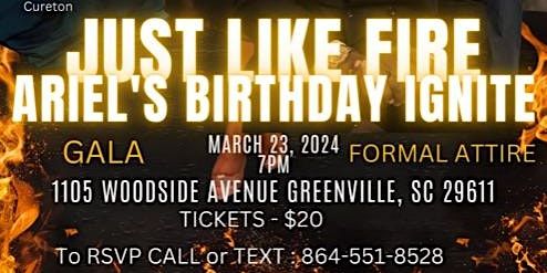 JUST LIKE FIRE - ARIEL’S BIRTHDAY IGNITE | 1105 Woodside Avenue, Greenville, SC, USA