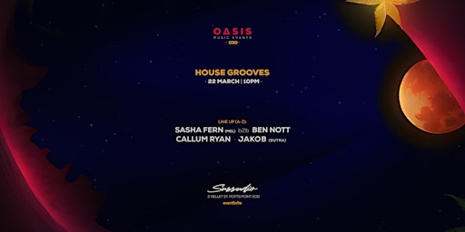 Oasis Presents: House Grooves at Sussudio | Sussudio