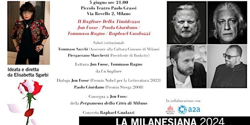 IL BAGLIORE DELLA TIMIDEZZA JON FOSSE / PAOLO GIORDANO / RAPHAEL GUALAZZI | Piccolo Teatro Grassi