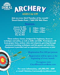 Doral Archery (3 Time Slots)- February | Doral Glades Park