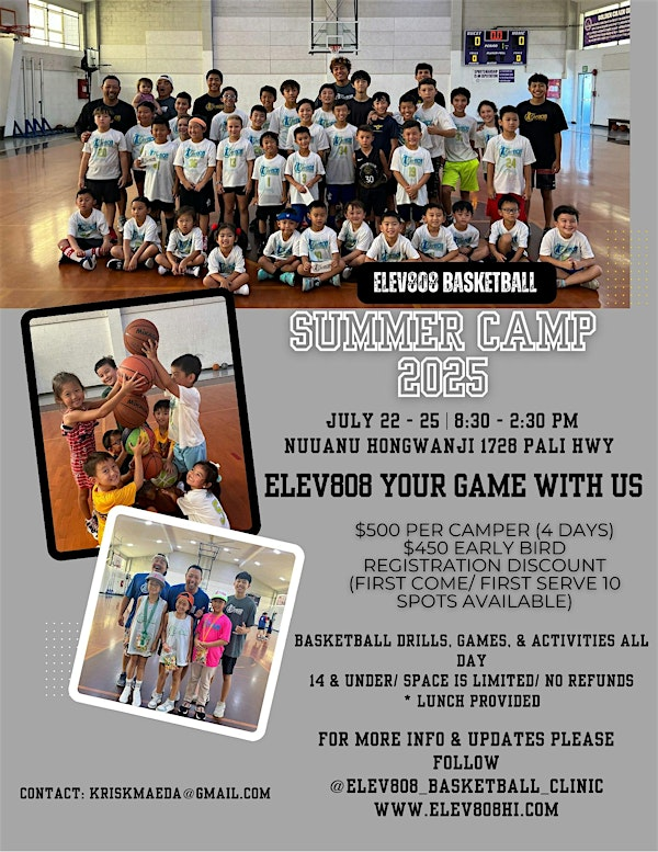 Elev808 Summer Basketball Camp | Hongwanji Mission School