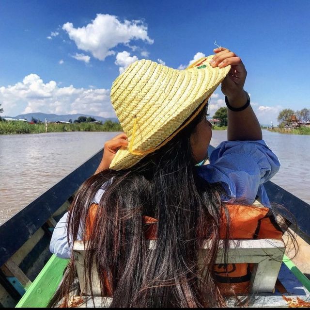Inle lake and a floating village 