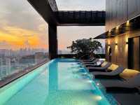 Amazing sunset pool view