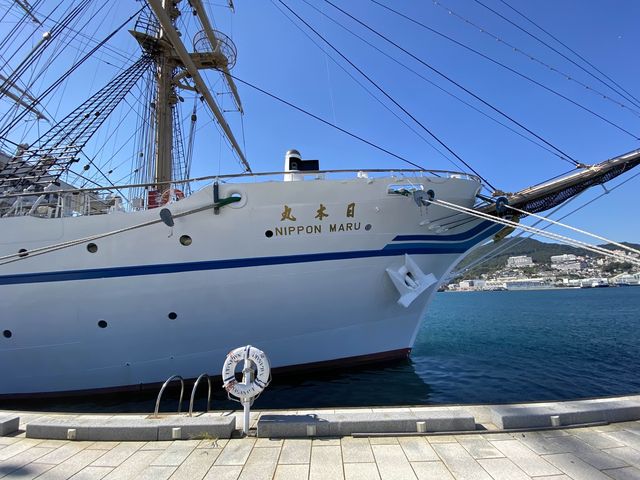 長崎へ寄港。帆船『日本丸』