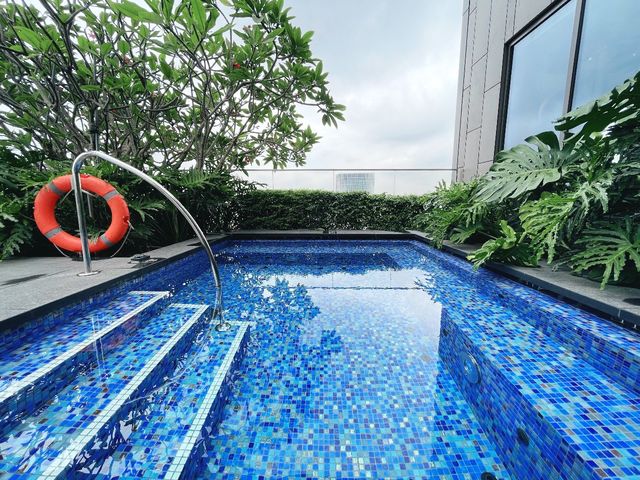 Amazing sunset pool view