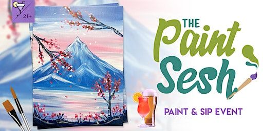 Paint & Sip Painting Event in Cincinnati, OH – “Winter Blossoms” at QCR | Queen City Radio, West 12th Street, Cincinnati, OH, USA