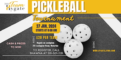 Pickleball Tournament | 215 Lexington Road, Waterloo, ON, Canada