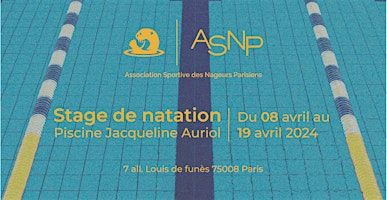 Stage de natation piscine Jacqueline Auriol enfants de 4 à 10 ans | 7 All. Louis de Funès