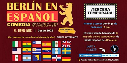 Berlín en Español Comedia Stand-up OPEN MIC #46 - El gym de los cómicos | Valentin Stüberl
