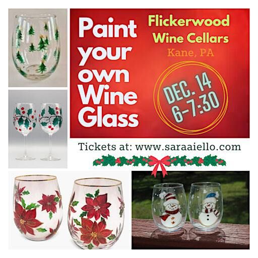 Wine Glass Painting Class at Flickerwood with Sara Aiello Studio | Flickerwood Wine Cellars and Cocktail Lounge