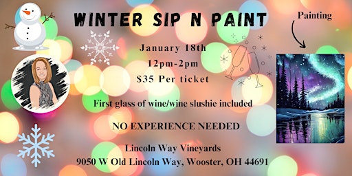 Winter Sip N Paint | Lincoln Way Vineyards