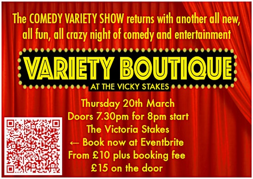 VARIETY BOUTIQUE- A Comedy Variety and Entertainment Show | The Victoria Stakes