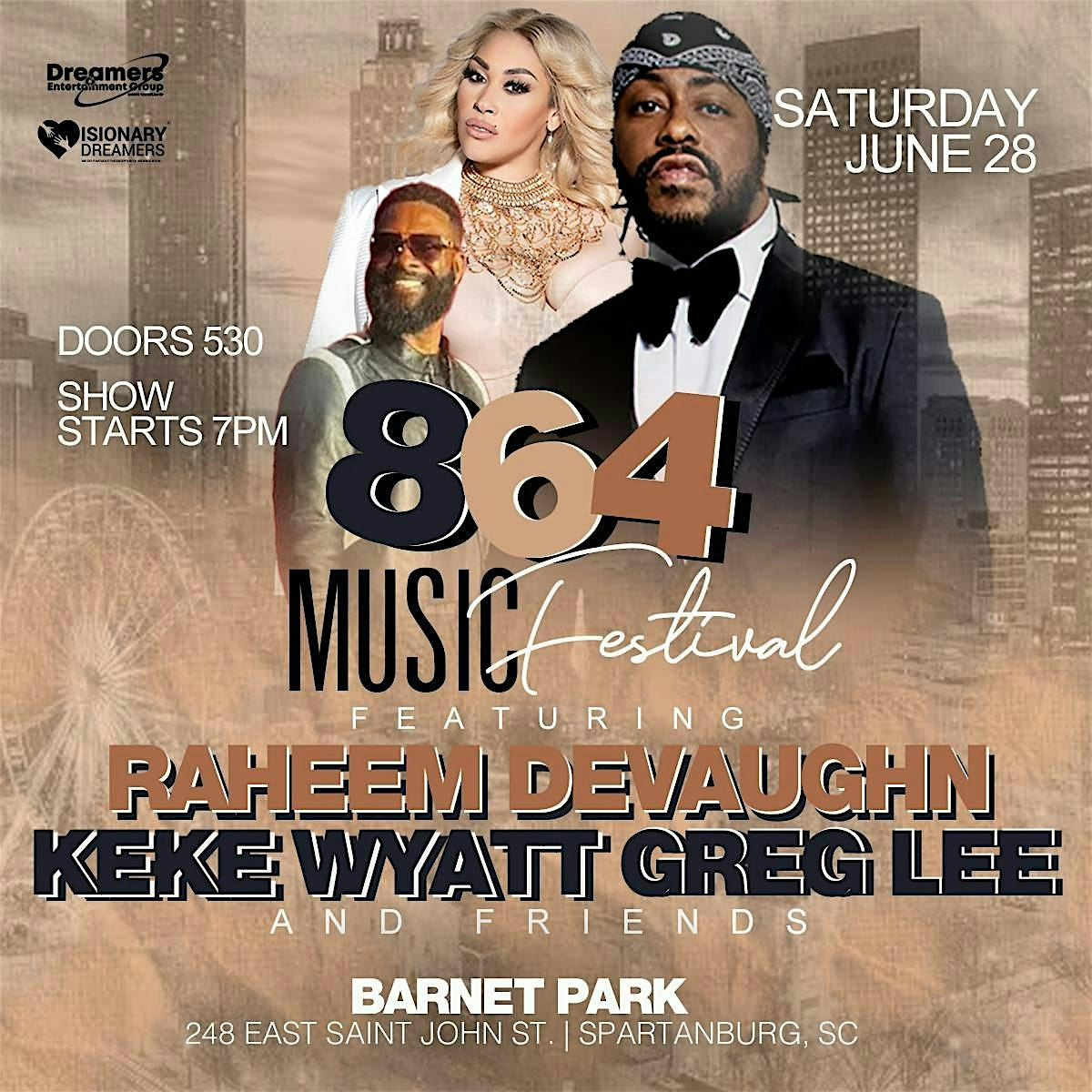3RD ANNUAL 864 MUSIC FESTIVAL starring  RAHEEM DEVAUGHN & KEKE WYATT! | Barnet Park