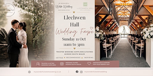 Llechwen Hall Hotel  Wedding Fayre - Sunday  11 October 2026 | Llechwen Hall Hotel