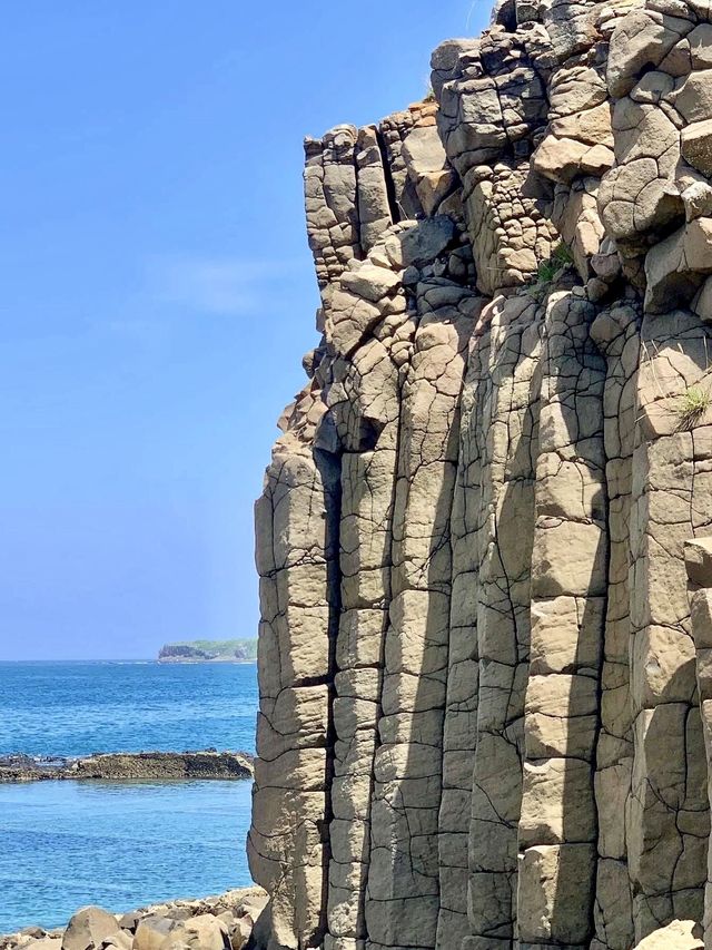 台灣澎湖特色景點｜西嶼鄉大菓葉柱狀節理玄武岩～拍起來很氣派