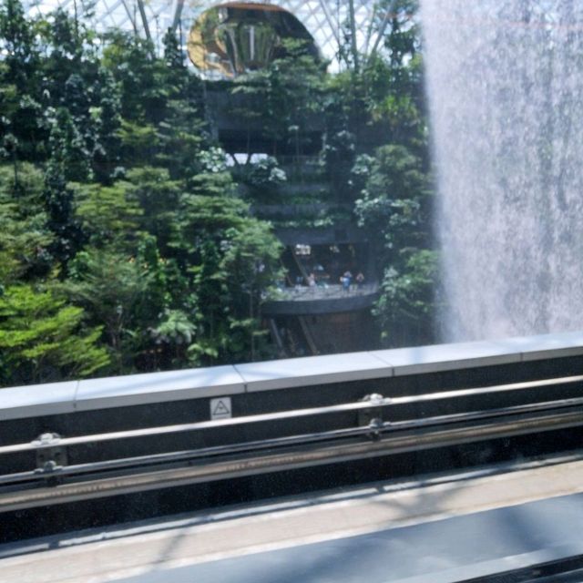 Waterfall inside of Airport 