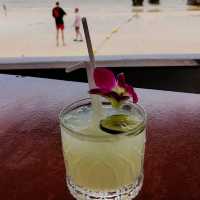 Beautiful view café at the Railay beach. 