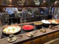 Eating in real Farmhouse break buffet cool env