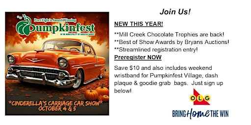 OLG Cinderella's Carriage Car Show at Port Elgin Pumpkinfest | Port Elgin