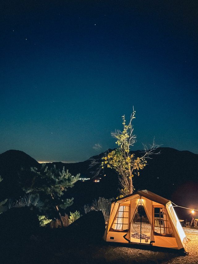 충주호가 보이는 퀸스타운 캠핑장