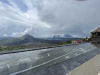 Cafe with stunning view of Mount Batur