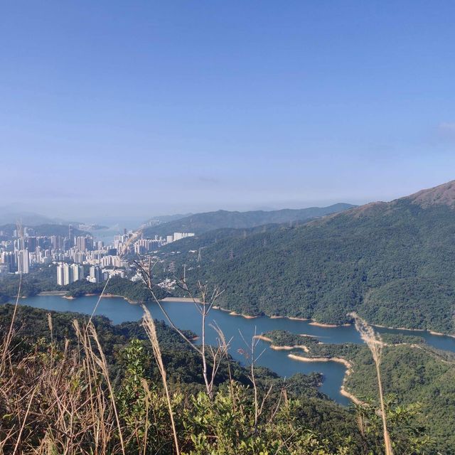 Needle hill and stunning view of Shing mun water reservoir 