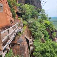 Wooden staircase to mountain top ⛰️