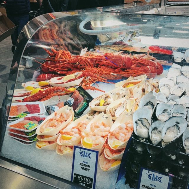super fresh seafood at south Melbourne market