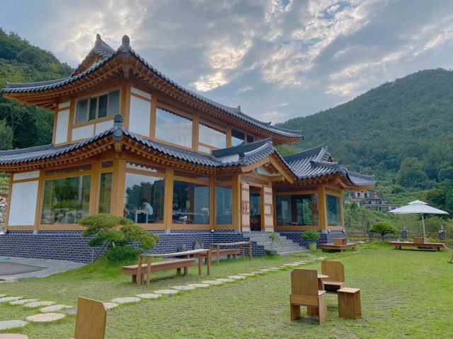 오션뷰 한옥카페 마산 백령카페 🇰🇷 