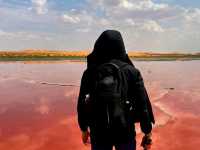 The RED LAKES of Inner Mongolian Desert ❤️❤️❤