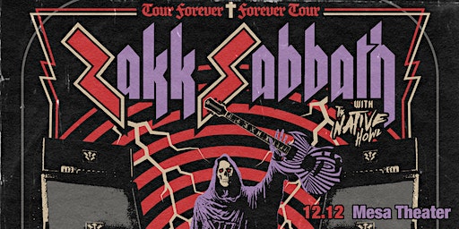 ZAKK SABBATH | Mesa Theater, Main Street, Grand Junction, CO, USA