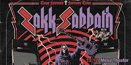 ZAKK SABBATH | Mesa Theater, Main Street, Grand Junction, CO, USA