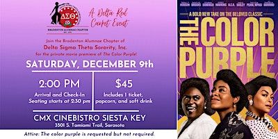 The Color Purple VIP Premiere | CinéBistro Westfield Southgate, South Tamiami Trail, Sarasota, FL, USA