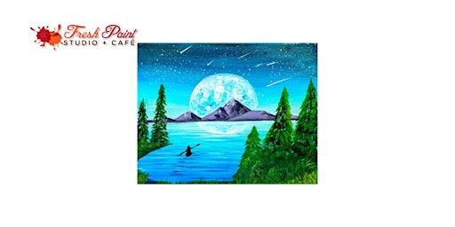 In-Studio Paint Night - Escape to the Moon Acrylic Painting | Fresh Paint Studio + Cafe Toronto
