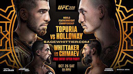 UFC 308: TOPURIA VS HOLLOWAY & WHITTAKER VS CHIMAEV | Sage Restaurant & Lounge