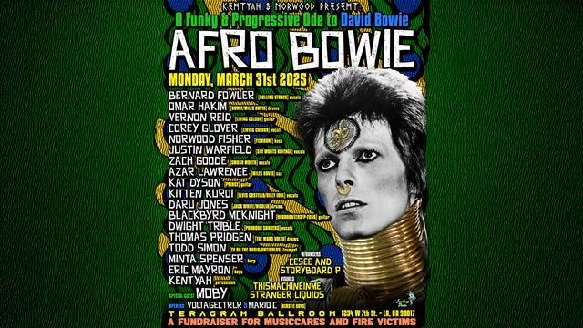 Afro Bowie - funky and progressive Bowie celebration and fundraiser 2025 (Los Angeles) | Teragram Ballroom