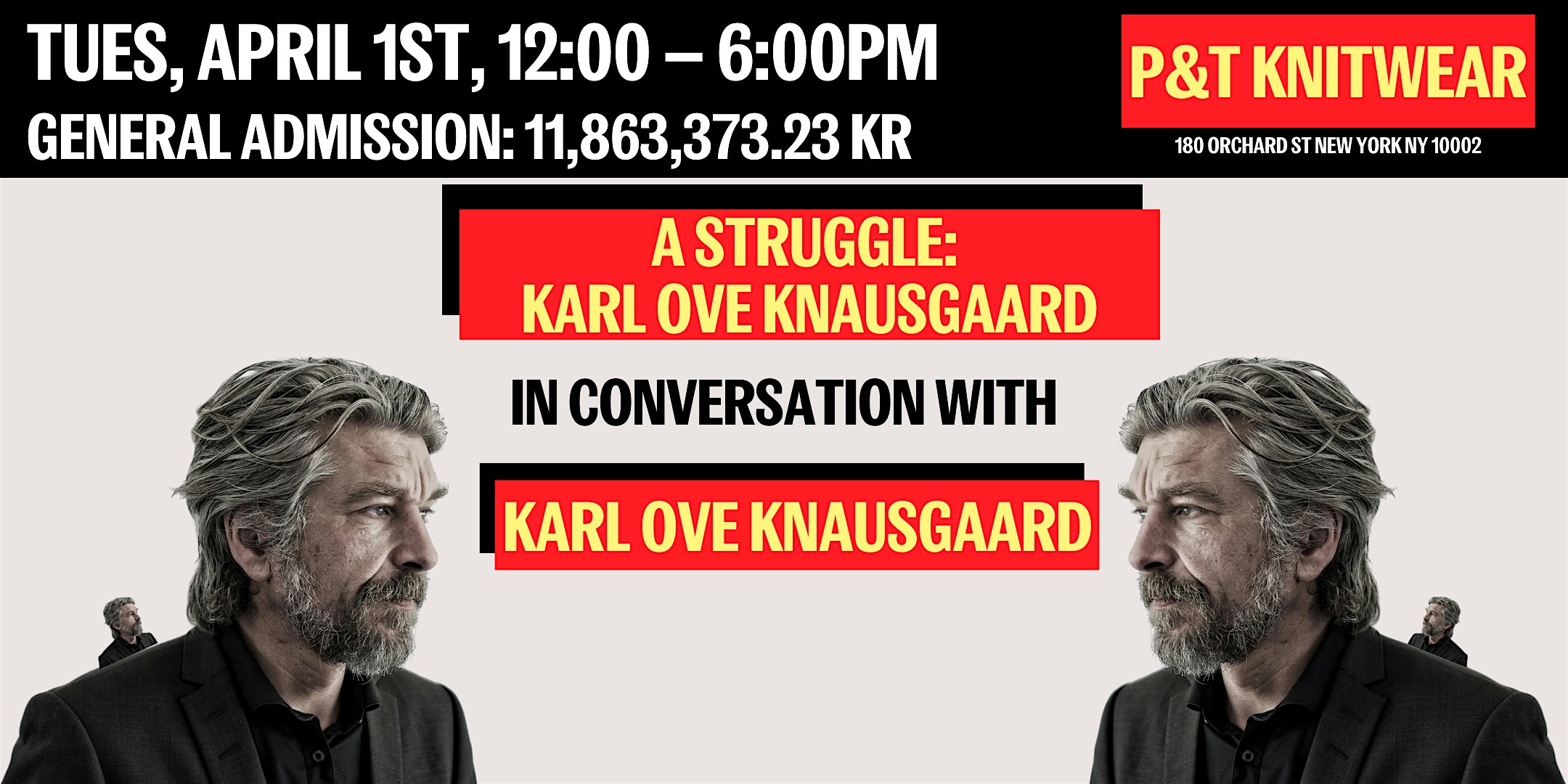 A Struggle: Karl Ove Knausgaard in conversation with Karl Ove Knausgaard | P&T Knitwear Books & Podcasts