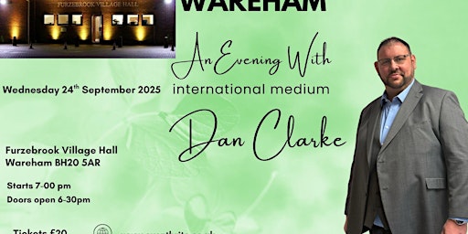 Wareham Evening With Dan Clarke | Furzebrook Village Hall
