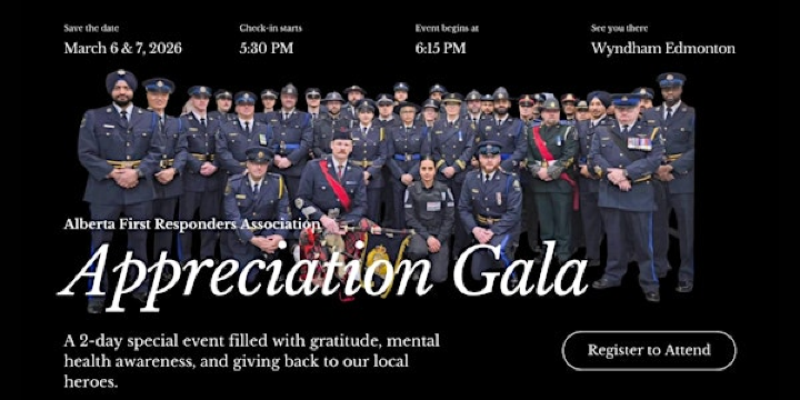 AFRA 3rd Annual First Responders Appreciation Gala (18+) Public Welcome. | Wyndham Edmonton Hotel and Conference Centre
