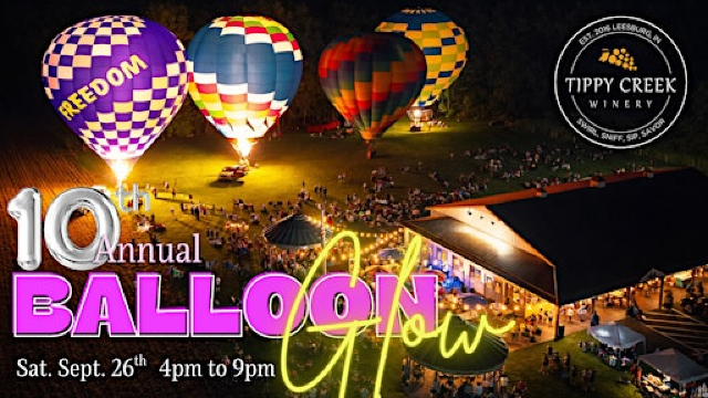 Balloon Glow: 10 Years of Glow & Magic at TCW | Sat., Sept. 26th 4pm to 9pm | Tippy Creek Winery